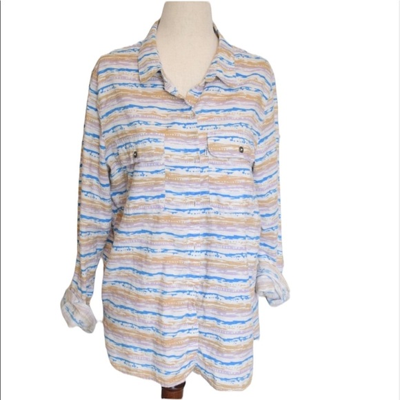 Levi's Tops - Levi's Aztec Button Down Western Shirt